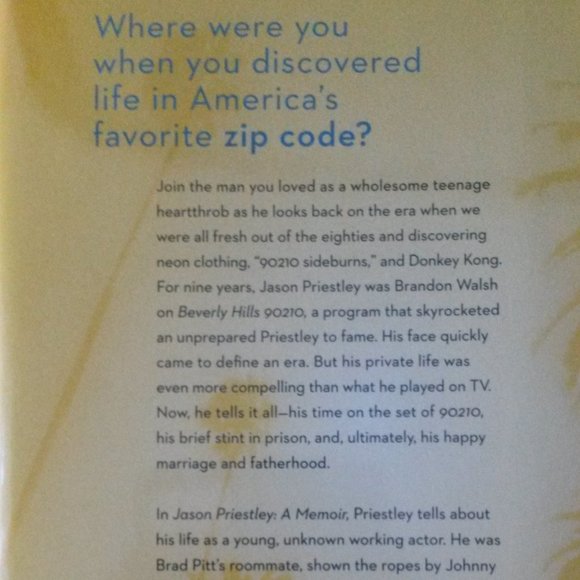 Jason Priestley - A Memoir - Hardcover Book - Picture 2 of 4